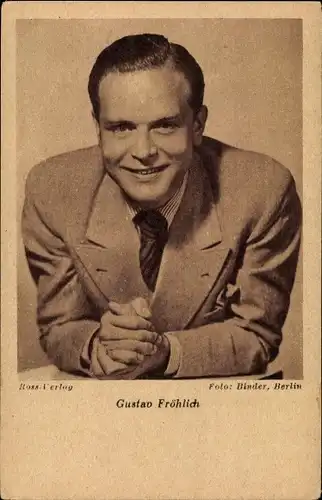 Ak Schauspieler Gustav Fröhlich, Portrait