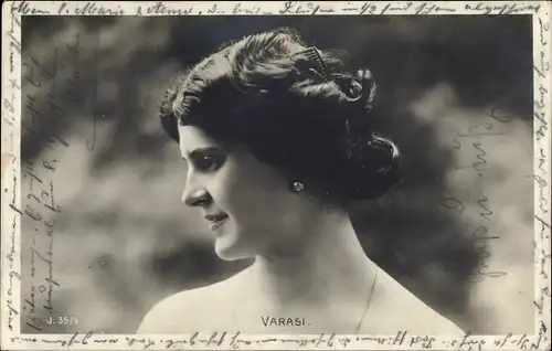 Ak Schauspielerin Varasi, Portrait