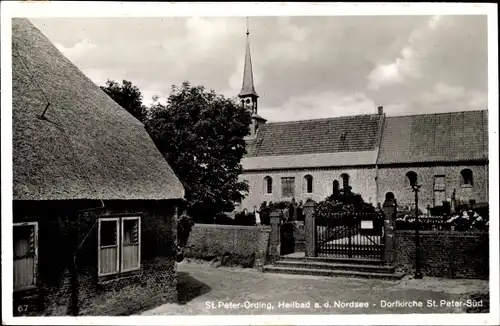 Ak Sankt Peter Ording, Dorfkirche St. Peter Süd