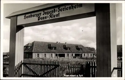 Ak Insel Sylt in Nordfriesland, Hamburger Jugendferienheim Puan Klent