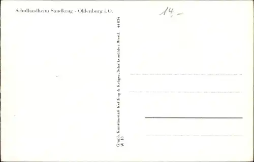 Ak Sandkrug Hatten in Oldenburg, Schullandheim Sandkrug, Parkweg