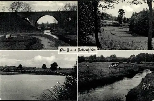 Ak Hollenstedt in Niedersachsen, Landschaftsansichten, Brücke