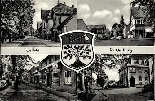 Wappen Ak Tostedt in Niedersachsen, Teilansichten, Straßenpartien
