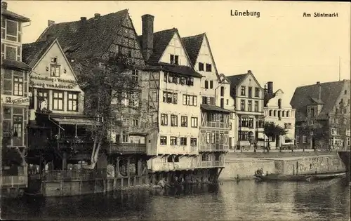 Ak Lüneburg in Niedersachsen, Am Stintmarkt, Weinhandlung, Weinstube