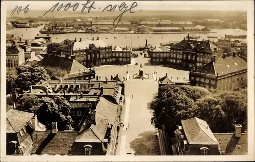 Ak København Kopenhagen Dänemark, Amalienborg og Parti fra Havnen, set fra Marmorkirken