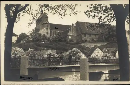 Foto Ak Havelberg in Sachsen Anhalt, Dombrücke, Dom, Havel