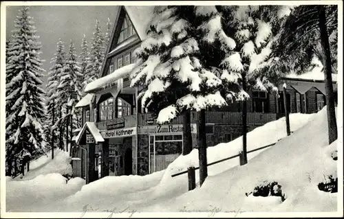 Ak Schierke Wernigerode am Harz, Hotel Köthner, Winter