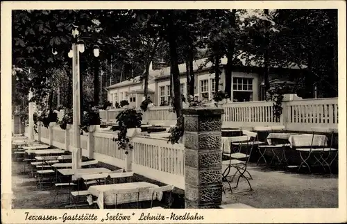 Ak Lehnitz an der Nordbahn Oranienburg im Kreis Oberhavel, Terrassengaststätte Seelöwe