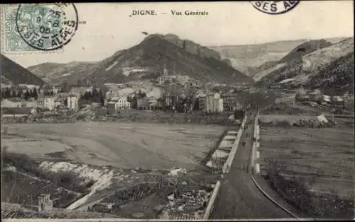 Ak Digne Alpes de Haute Provence, Vue Generale