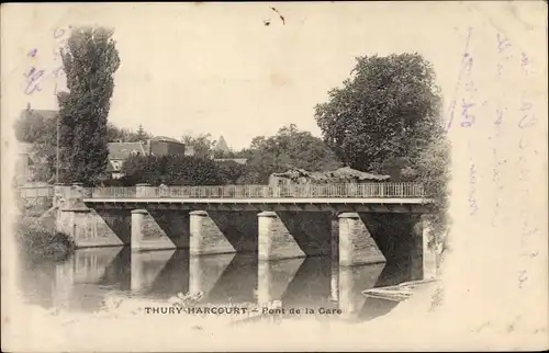 Ak Thury Harcourt Calvados, Pont de la Gare