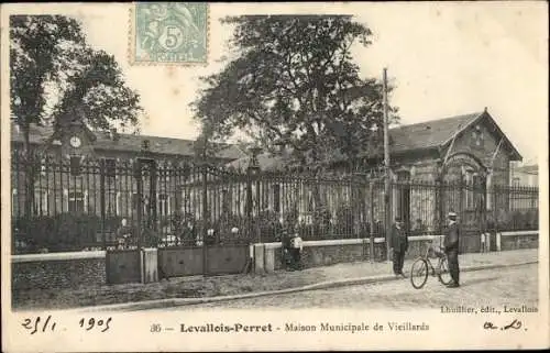 Ak Levallois Perret Hauts de Seine, Maison Municipale de Vieillards