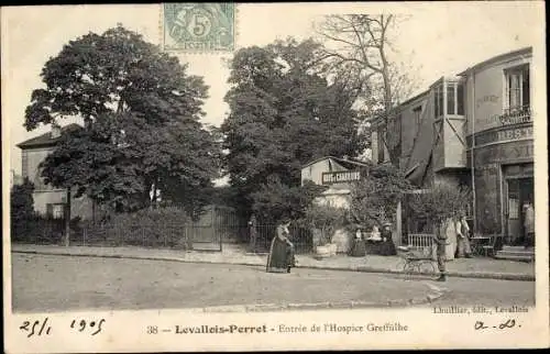 Ak Levallois Perret Hauts de Seine, Entree de l'Hospice Greffülhe