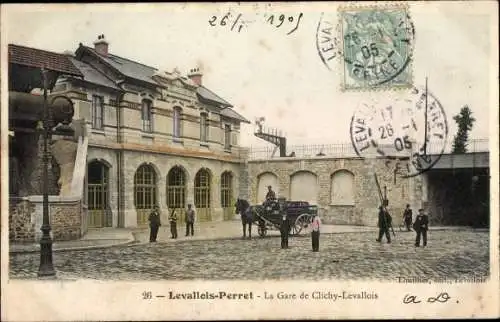 Ak Levallois Perret Hauts de Seine, La Gare de Clichy Levallois