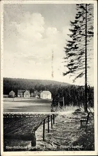 Ak Ober Holzhau Rechenberg Bienenmühle Erzgebirge, Fischer's Gasthof