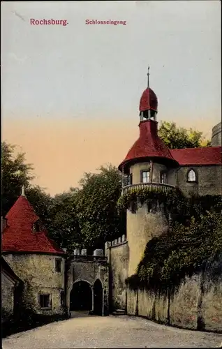 Ak Rochsburg Lunzenau in Sachsen, Schlosseingang