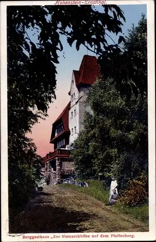 Ak Hohenstein Ernstthal, Berggasthaus Zur Bismarckhöhe auf dem Pfaffenberg