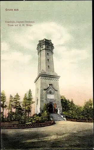 Ak Rochlitz Sachsen, Turm auf dem Rochlitzer Berg, Friedrich August Denkmal