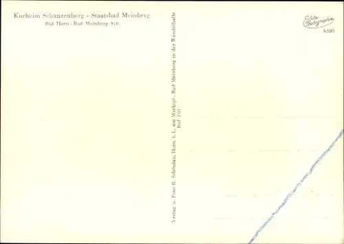 Ak Horn Bad Meinberg am Teutoburger Wald, Kurheim Schanzenberg