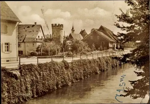 Ak Giengen an der Brenz, Dorfpartie