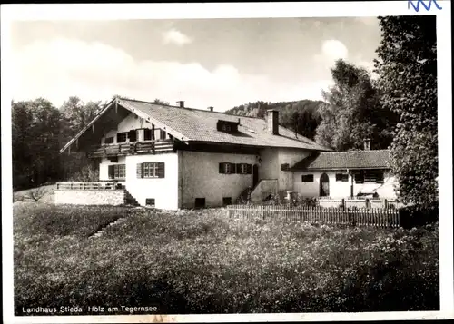 Ak Holz am Tegernsee Bad Wiessee in Oberbayern, Landhaus Stieda