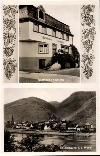 Ak Sankt Aldegund an der Mosel, Panorama, Gasthaus Friedrichs