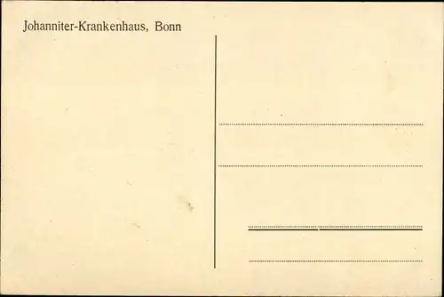 Ak Bonn in Nordrhein Westfalen, Johanniter Krankenhaus