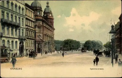 Ak Hamburg Mitte Altstadt, Partie in der Dammtorstraße