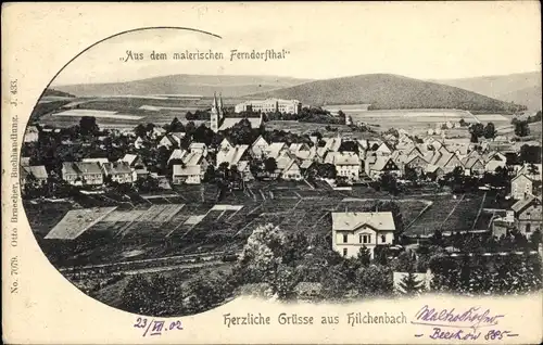 Ak Hilchenbach in Westfalen, Blick auf den Ort, Ferndorfthal