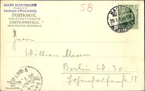 Ak Hagen in Westfalen, Partie an der Volme, Brücke