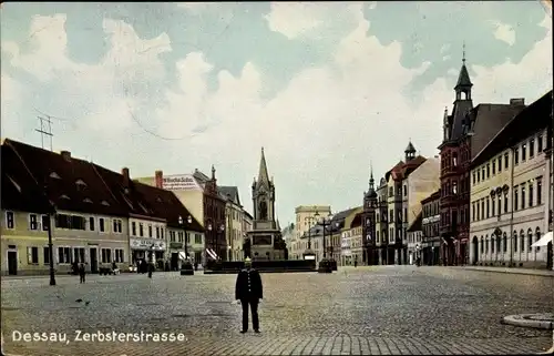 Ak Dessau in Sachsen Anhalt, Zerbsterstraße, Denkmal