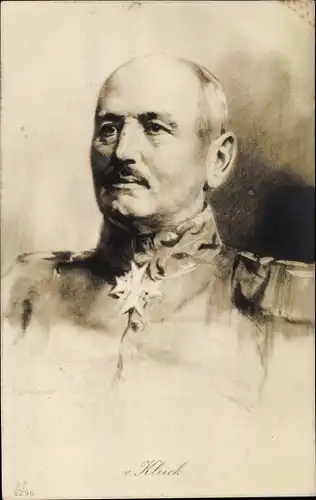 Künstler Ak Generaloberst Alexander von Kluck