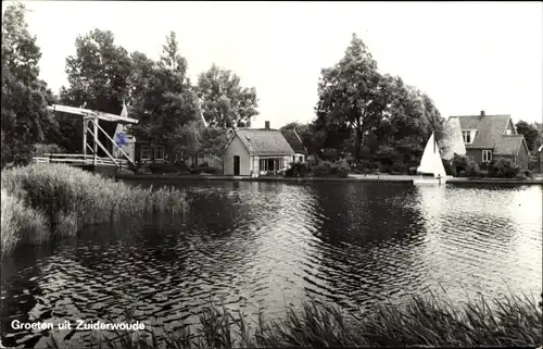 Ak Zuiderwoude Nordholland, Partie am Wasser