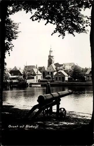 Ak Blokzijl Overijssel Niederlande, Wasserpartie, Kanone