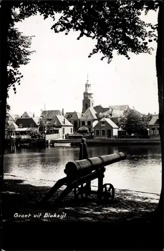 Ak Blokzijl Overijssel Niederlande, Wasserpartie, Kanone