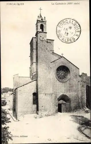 Ak Forcalquier Alpes de Haute Provence, La Cathedrale