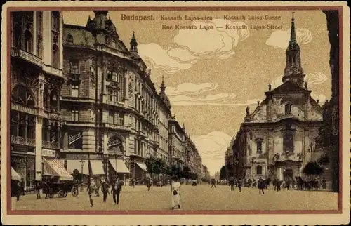 Ak Budapest Ungarn, Kossuth-Lajos-Gasse