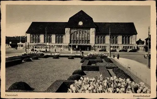 Ak Darmstadt in Hessen, Hauptbahnhof