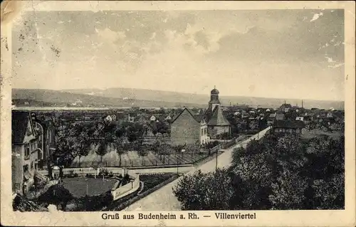 Ak Budenheim in Rheinland Pfalz, Villenviertel