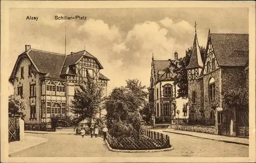 Ak Alzey in Rheinhessen, Schillerplatz