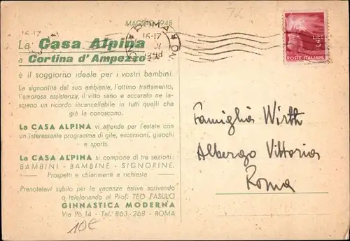 Künstler Ak Cortina d'Ampezzo Veneto, Casa Alpina