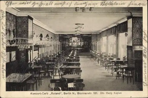 Ak Berlin Mitte, Konzert Cafe Roland, Brunnenstraße 181, Innenansicht