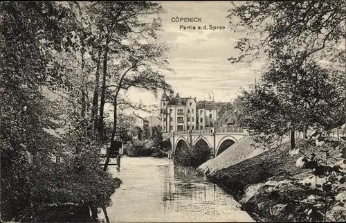 Ak Berlin Köpenick, Partie an der Spree