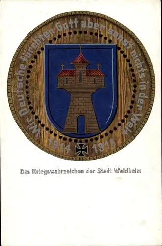 Künstler Ak Waldheim in Sachsen, Kriegswahrzeichen der Stadt, I WK