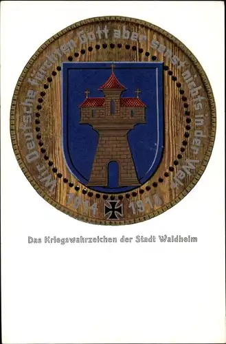 Künstler Ak Waldheim in Sachsen, Kriegswahrzeichen der Stadt, I WK