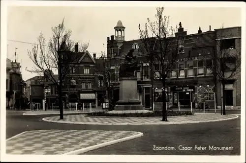 Ak Zaandam Zaanstad Nordholland, Czaar Peter Monument