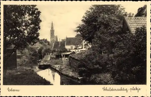 Ak Edam Volendam Nordholland Niederlande, Schilderachtig plekje