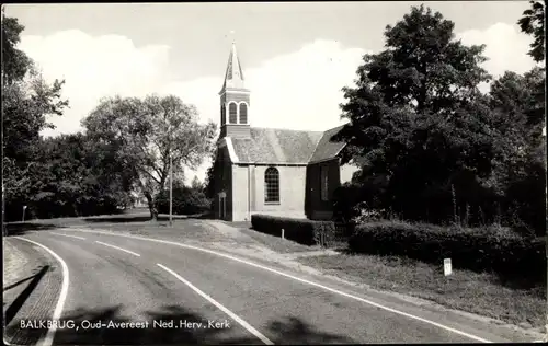 Ak Balkbrug Overijssel, Oud Avereest Ned. Herv. Kerk