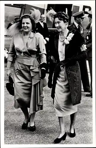 Ak Königin Juliana der Niederlande und Großherzogin Charlotte von Luxemburg, Staatsbesuch, Juni 1951