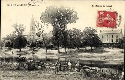 Ak Juigné sur Loire Maine et Loire, La Bouere de Louet