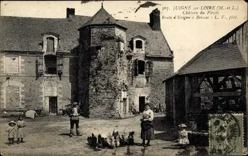 Ak Juigné sur Loire Maine et Loire, Chateau du Plessis